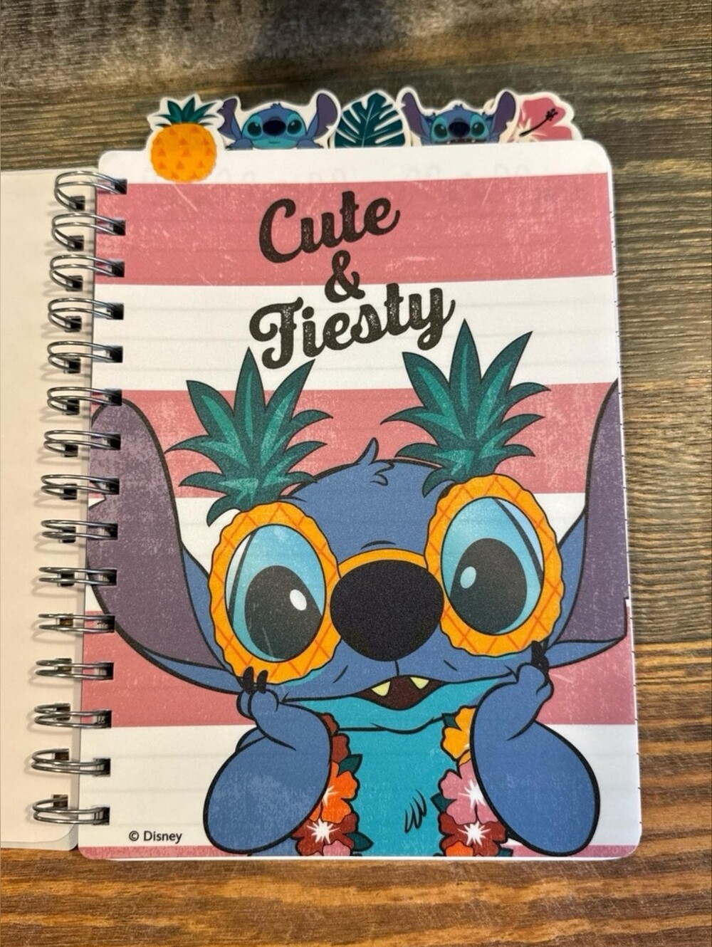 Disney Stitch Pineapple Blue Spiral Notebook - Weird But Cute - Picture 3 of 7